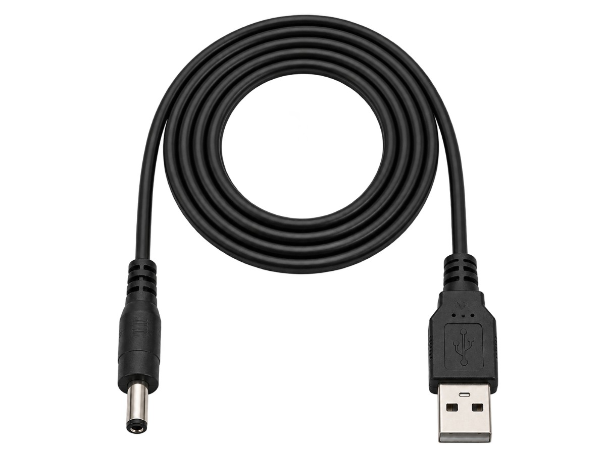 Кабель питания USB – 5.5x2.5 1.5 метра черный