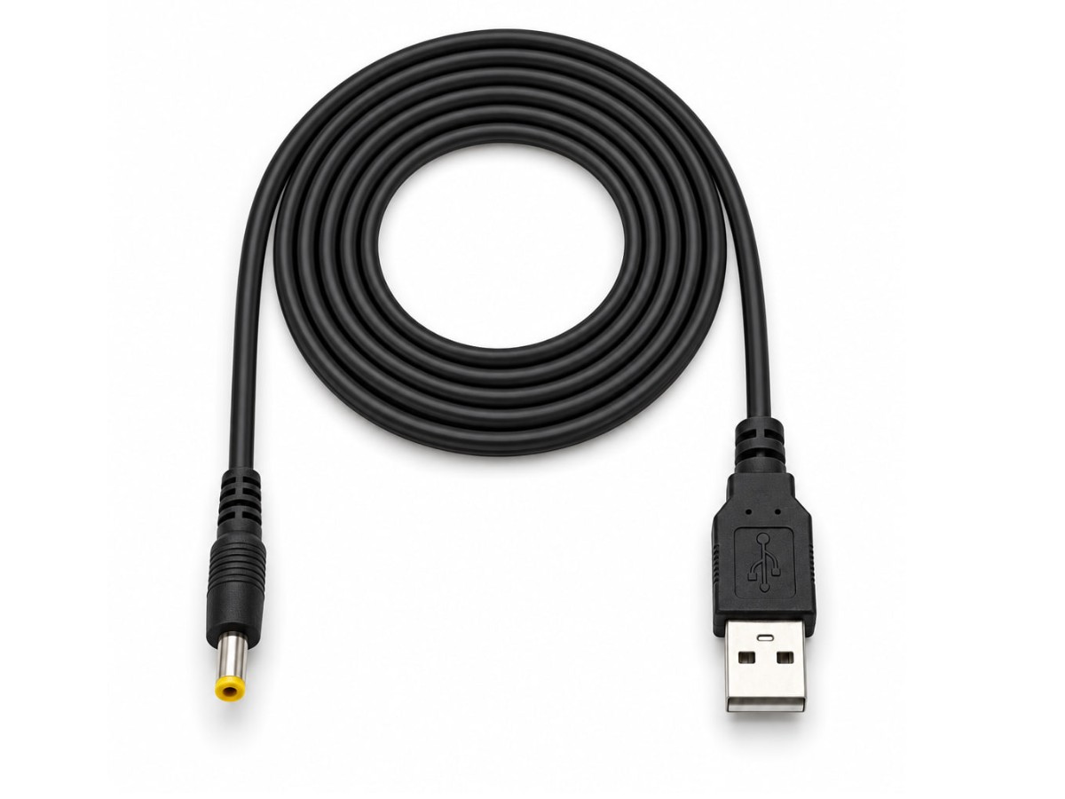 Кабель питания USB – 4.0x1.7 1.5 метра белый