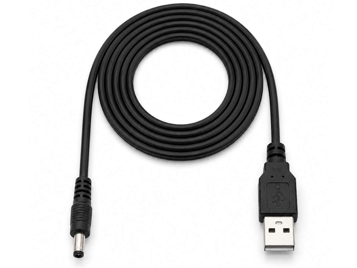 Кабель питания USB – 3.5x1.35 1 метр черный