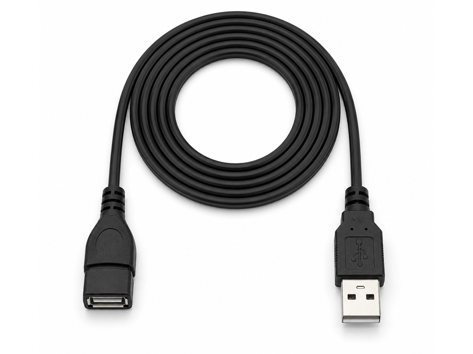 Удлинитель USB 2.0 1.5 метра черный